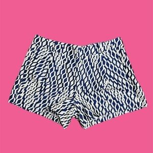 NEW Joe’s Jeans Geometric Print Textured Shorts Blue & White Women’s Sz 27